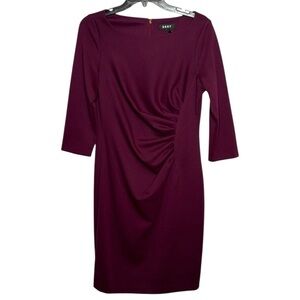 DKNY Deep Red Midi Dress